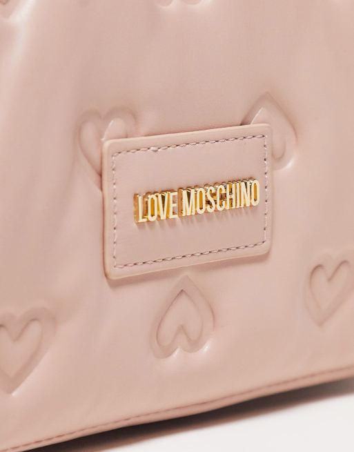 Love Moschino – Rosa väska med präglat hjärta, 2 av 4