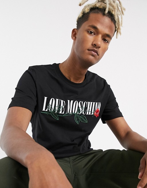 Love Moschino rose t-shirt