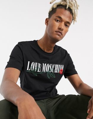 Love Moschino - Roze T-shirt-Zwart