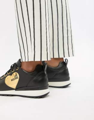 love moschino heart runner trainers