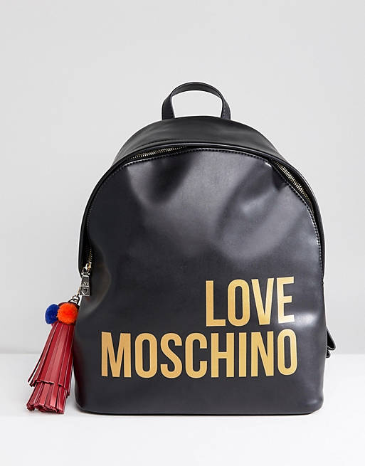 Love Moschino - Sac à dos avec logo et pampilles