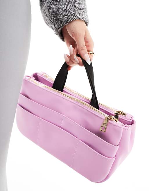 Love Moschino - Sac à poignée supérieure avec logo - Rose pastel, 4 de 4