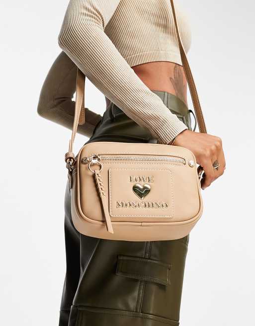 Love Moschino Sac bandouli re de petit format Beige