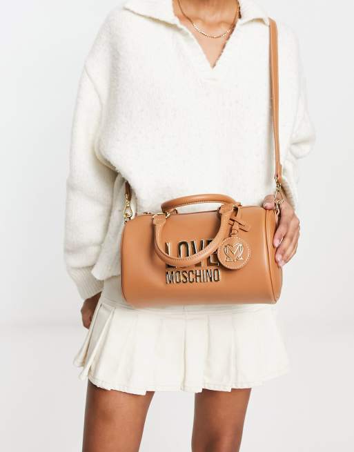Love Moschino - Sac bowling à logo - Camel