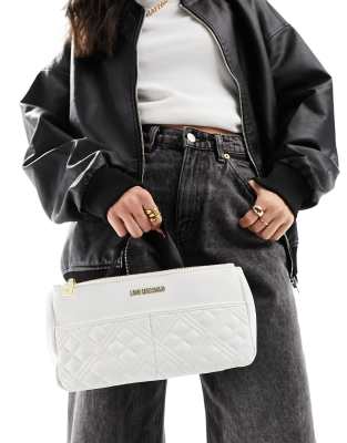 Sac à main Moschino vintage en nylon coloré avec poignée en perles, années 1990