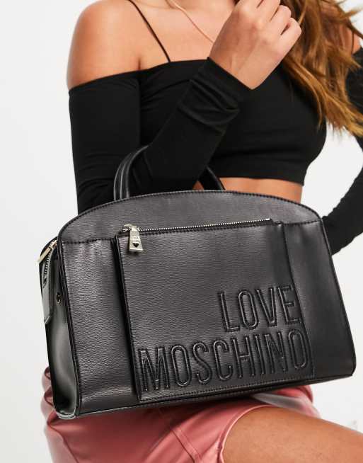 Love Moschino Sac cabas poign es sup rieures Noir ASOS