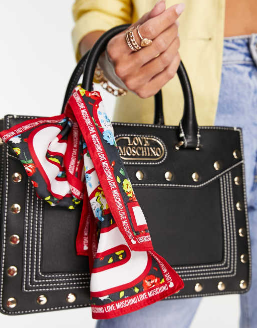 Love Moschino Sac cabas avec poign e sup rieure d tail foulard