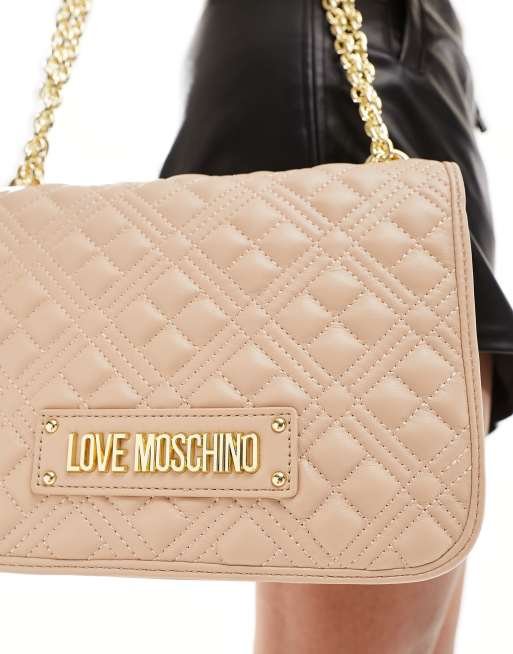 Love Moschino - Sac porté épaule matelassé - Beige, 2 de 4
