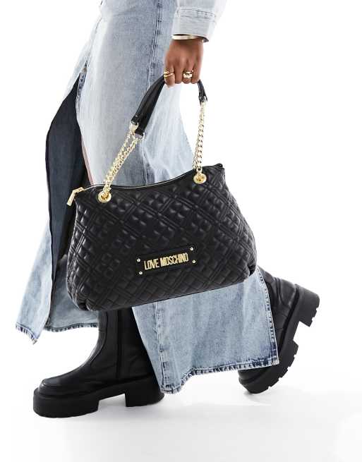 Love Moschino - Sac porté épaule matelassé - Noir, 2 de 4
