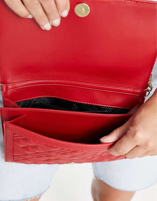 Love Moschino - Sac porté épaule matelassé - Rouge, 4 de 4