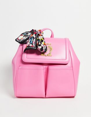 Love Moschino scarf detail backpack in pink
