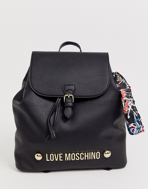 Love Moschino scarf detail backpack