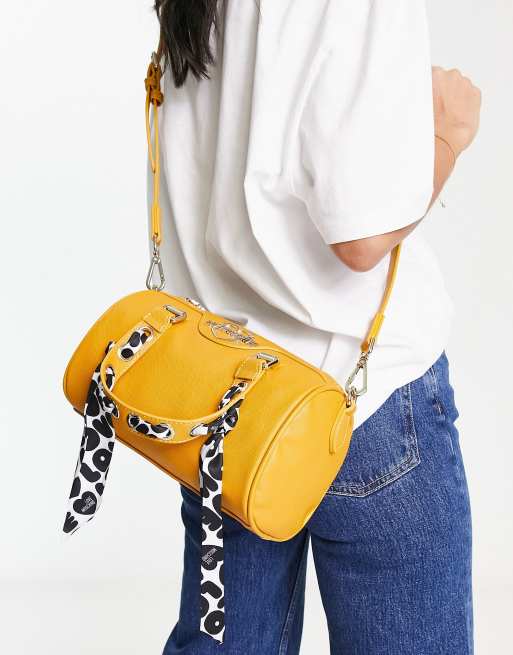 Love Moschino scarf detail bowling bag in ochre ASOS