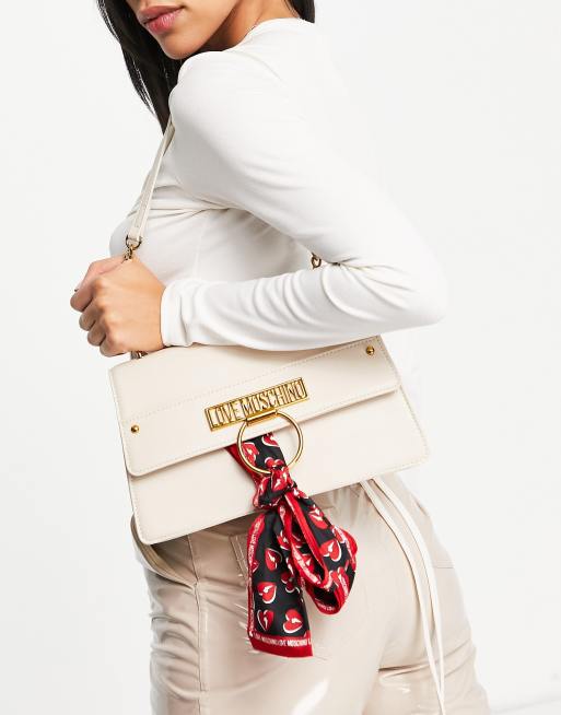 Love Moschino scarf tote bag in ivory