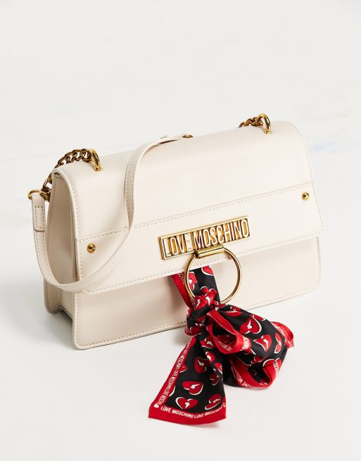 Love Moschino scarf tote bag in ivory