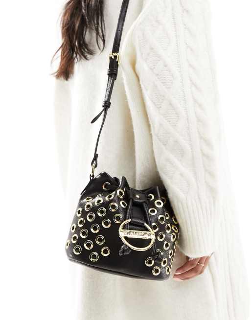 Love Moschino - Schoudertas met logo in zwart