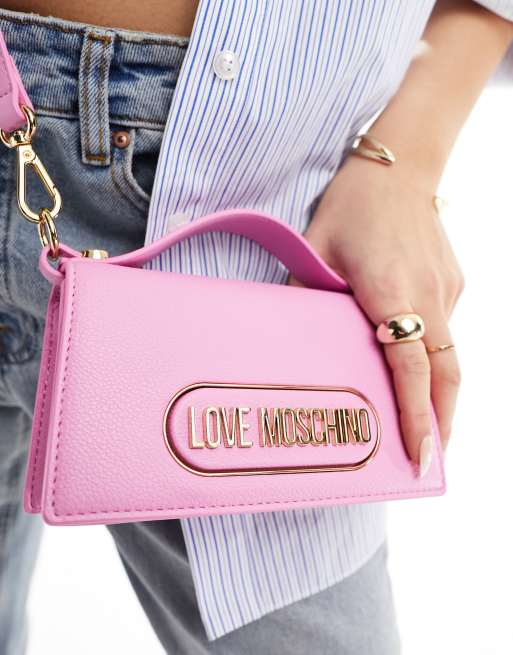 Love Moschino – Schultertasche in Rosa mit Tragegriff oben, 2 von 4
