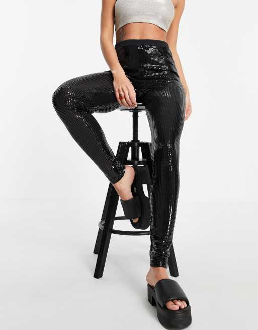 Love Moschino sequin leggings in black