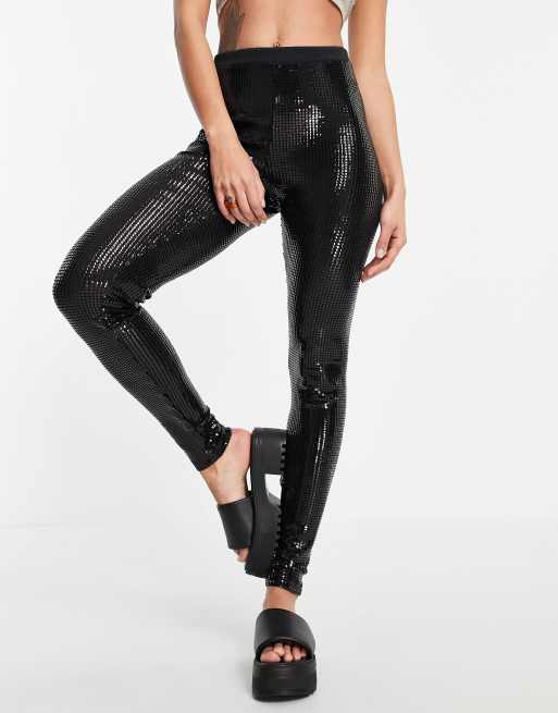 Love Moschino sequin leggings in black