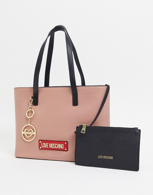 Love Moschino shopper bag with key chain