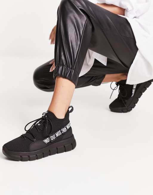 Knitted Sock Love Moschino Logo Sock Trainer Love Moschino Side