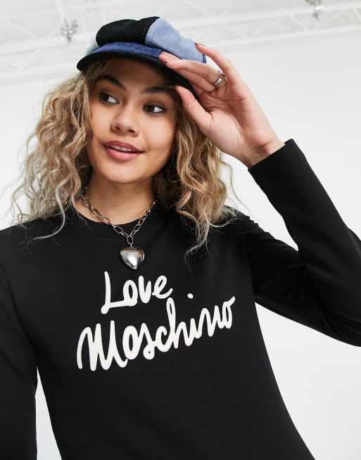 Love moschino sweatshirt on sale black