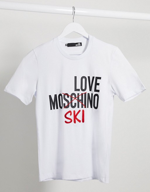 Love Moschino ski print t-shirt