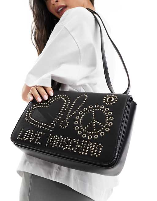 Love Moschino - Skuldertaske med nittedetaljer