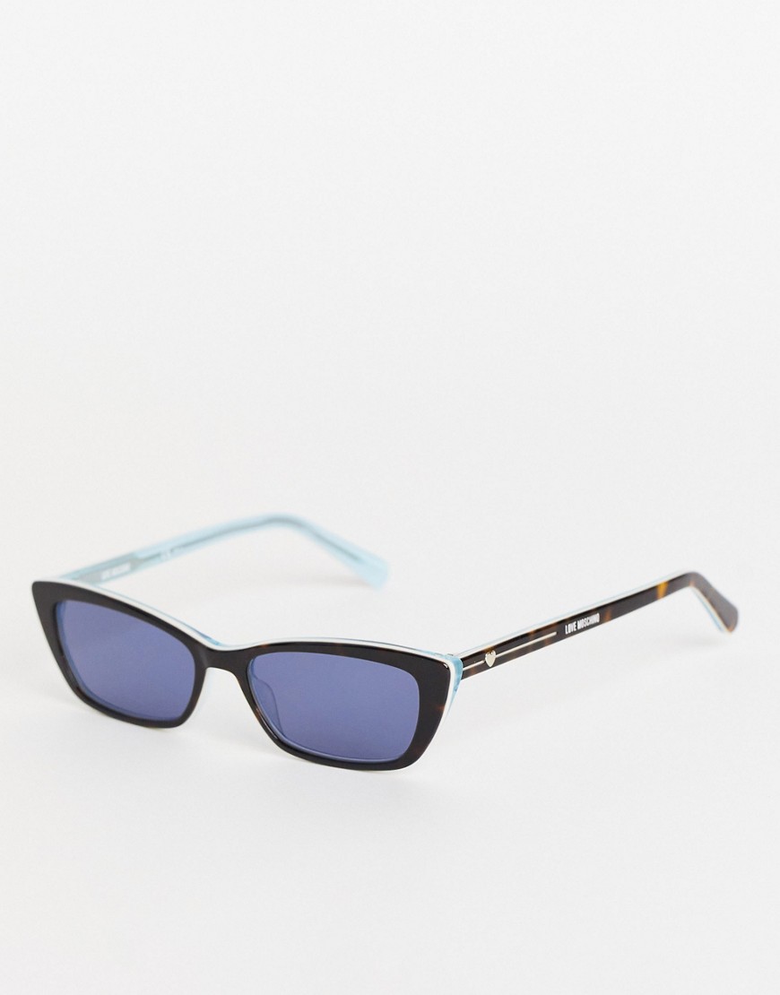 Love Moschino slim lens sunglasses-Black
