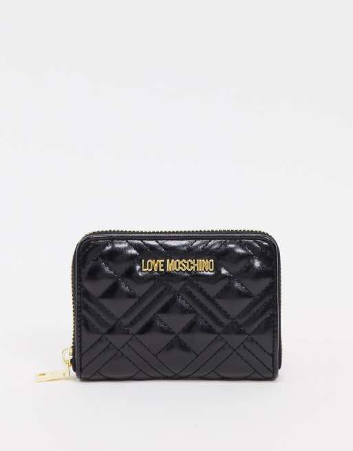 Love Moschino small quilted purse in black