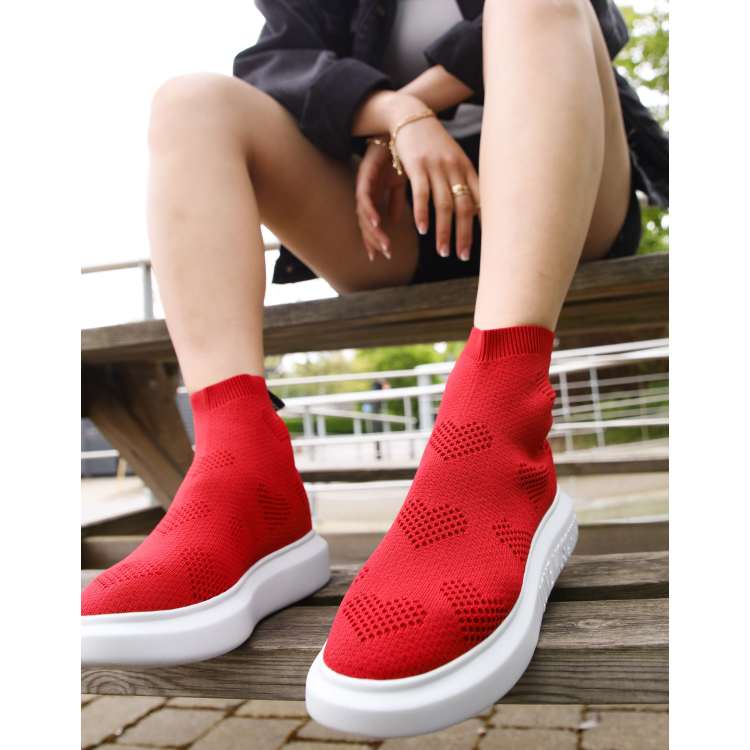 Love Moschino Sneakers a calza rosse ASOS