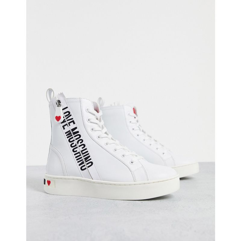  Donna Love Moschino - Sneakers alte bianche
