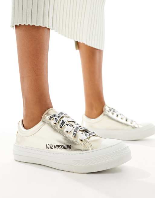 Love Moschino sneakers in metallic