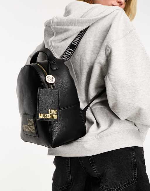 Love Moschino - sort rygsæk med logo, 4 af 4