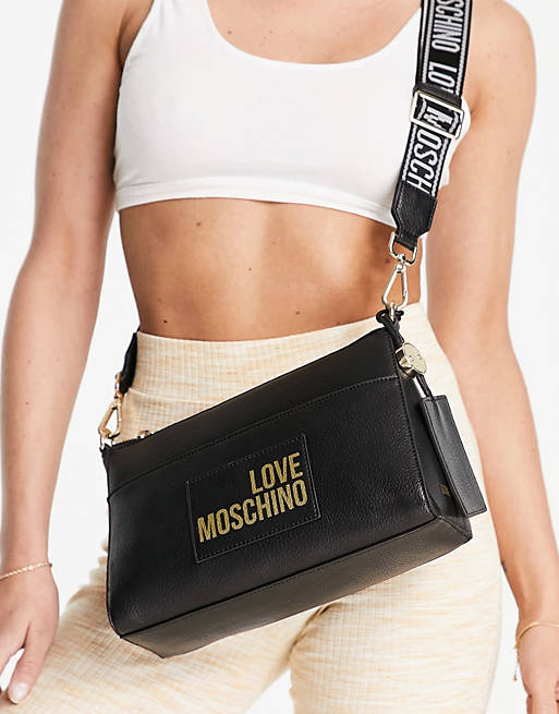Black Love Moschino Cross-Body Bag 
