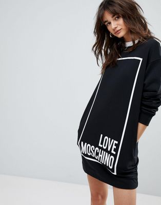 Love Moschino Square Logo Sweat Dress 