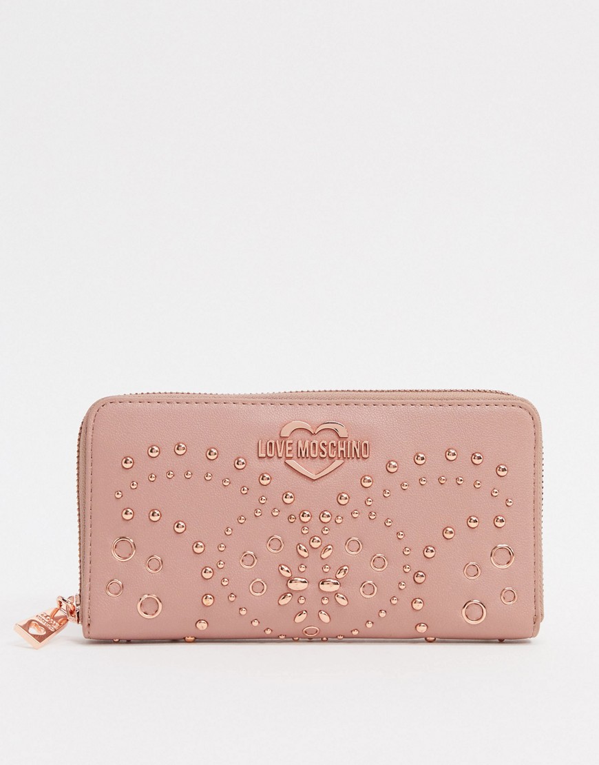 Love Moschino - stor pung med nitter i pink