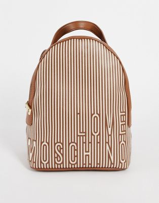 Love Moschino stripe backpack in multi