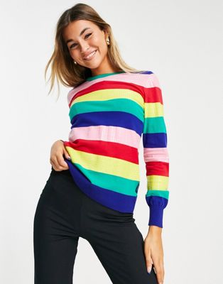 Love Moschino striped knit jumper in multi