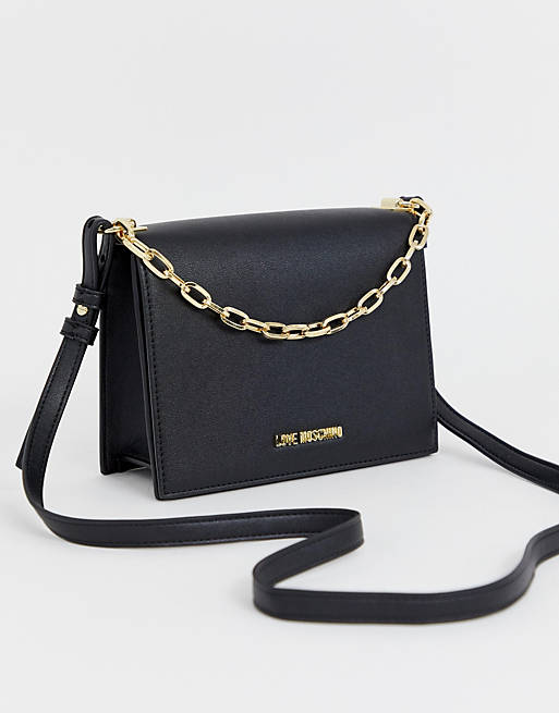 Love Moschino structured cross body bag in black | ASOS