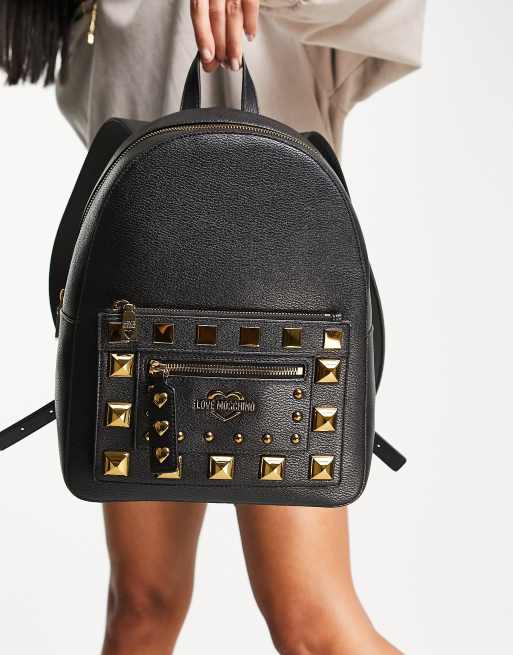 Moschino studded backpack hot sale