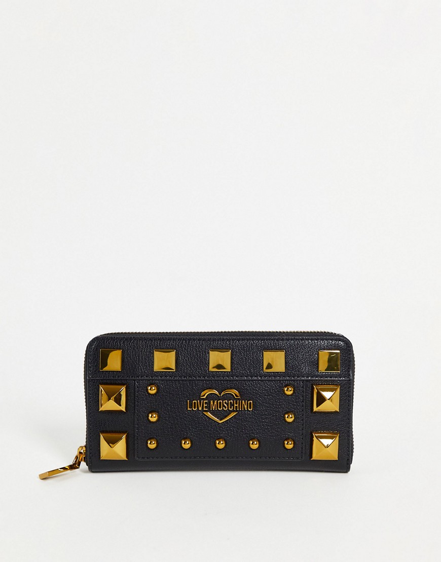 Love Moschino stud detail purse in black