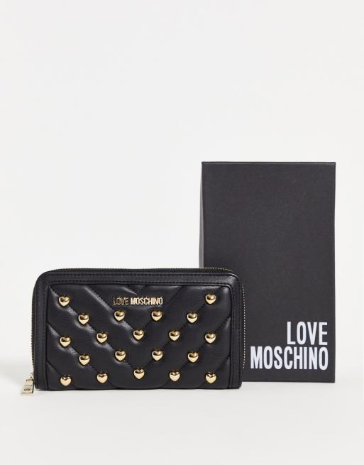 Love Moschino stud purse in black