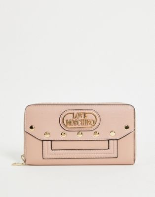 Love Moschino stud purse in pink