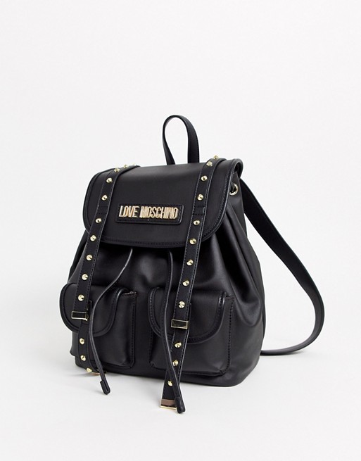 Love Moschino studded backpack in black