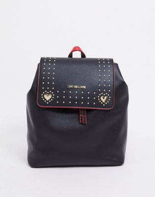 Love Moschino studded backpack in black 