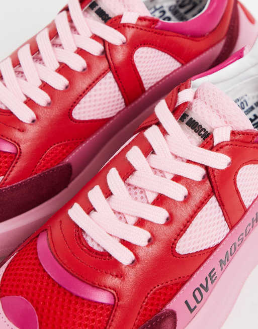 Love moschino best sale super heart sneaker