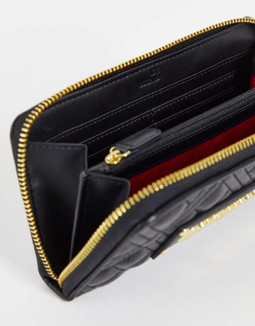 Love Moschino – Svart kviltad plånbok i liten modell, 3 av 4