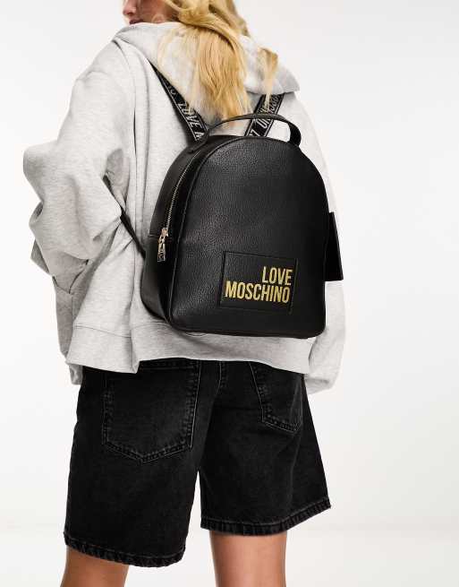 Love Moschino – Svart ryggsäck med logga