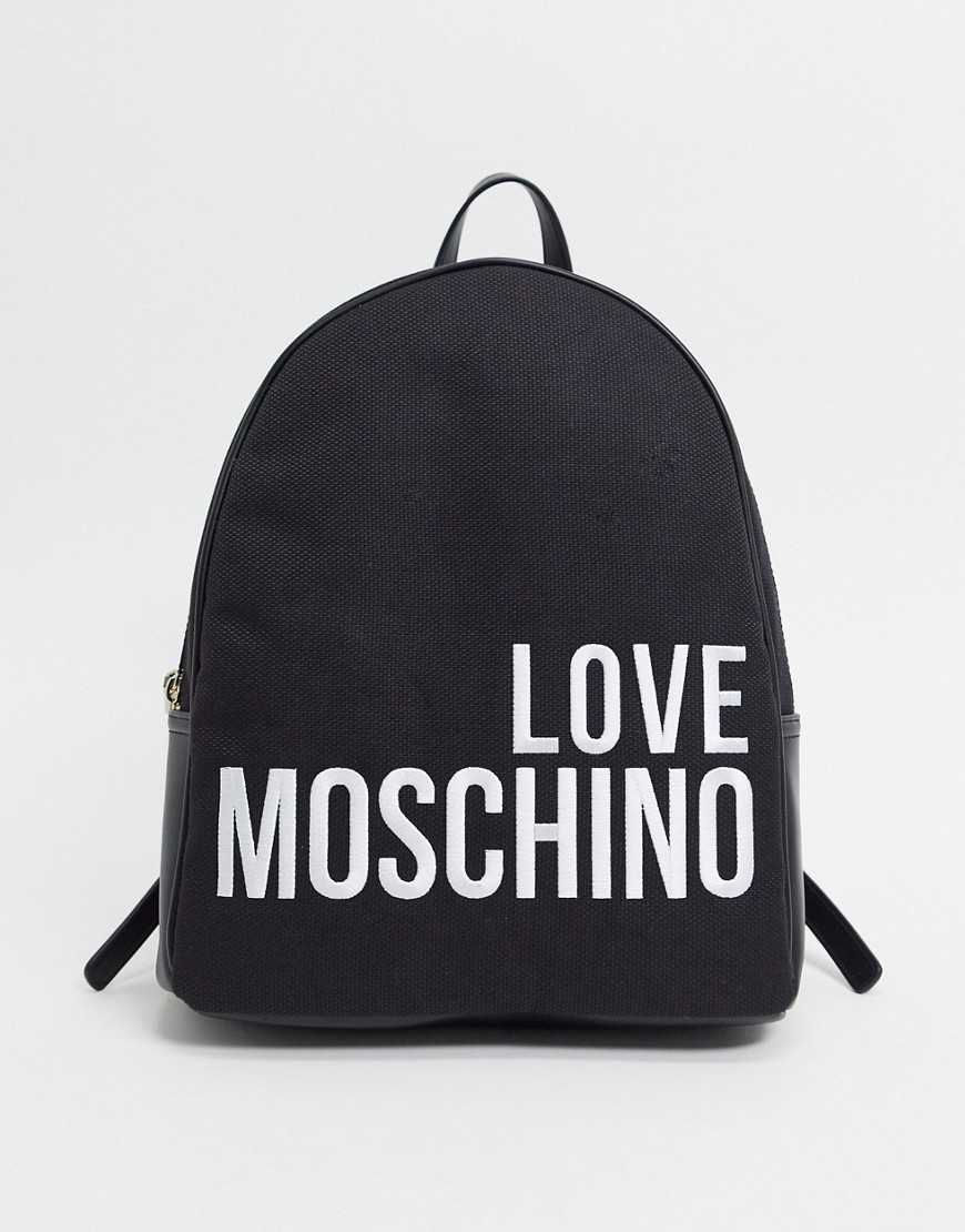 Love Moschino – Svart ryggsäck med stor logga